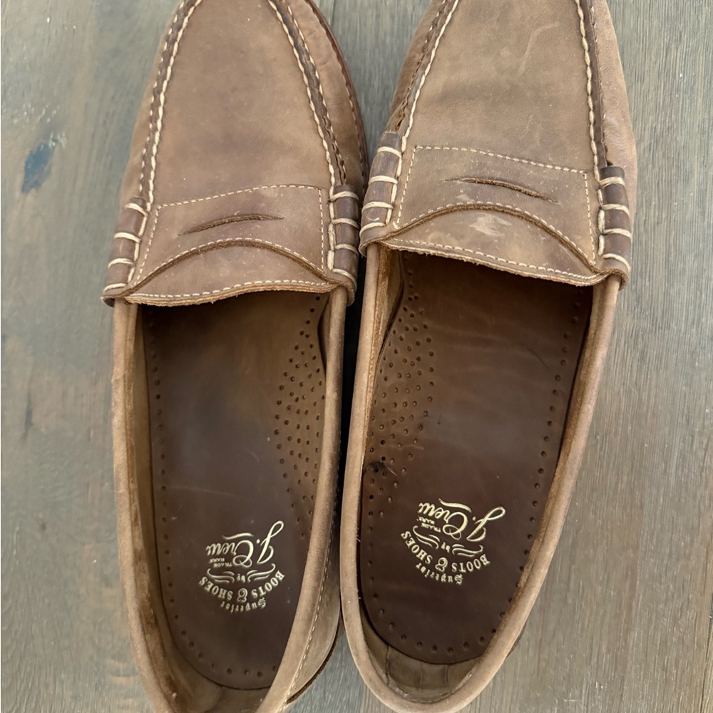 J. Crew Tan Leather Loafers